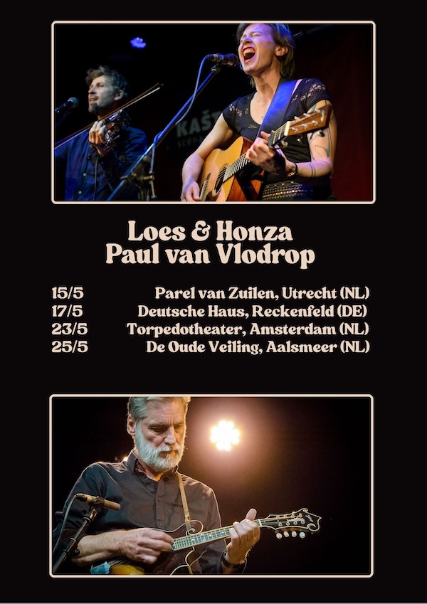Tourposter Loes, Honza & Paul, foto van Paul door Josep Ponsa